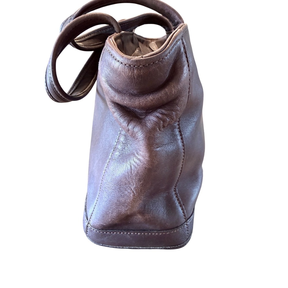 Vintage Coach Mahogany Brown Leather Tote Bag USA Made 9303 Zip Top Handbag - Picture 11 of 16